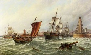 Moving Of The Old North Pier Lighthouse, Sunderland, 1841 — Stuart Henry Bell
