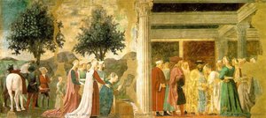 Procession Of The Queen Of Sheba And Meeting Between The Queen Of Sheba And King Solomon — Piero Della Francesca, Early Renaissance