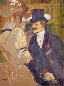The Englishman (william Tom Warrener, 1861–1934) At The Moulin Rouge — Enri Tuluz Lotrek, Post-impressionist