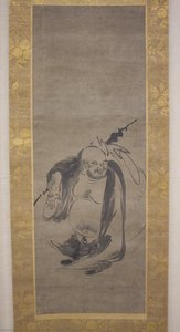 Hotei, Flanked By Panels Of Birds — Kenkō Shōkei