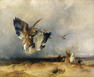 Caza con halcones en los tiempos antiguos