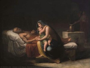 Farewell To Socrates Durch Seinen Ehemann Xanthippe — Jacques-louis David