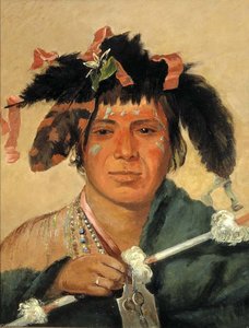Ko Mán I Kin O Haw, Little Whale, A Brave — George Catlin, American Frontier School