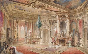 German Interieur Salon im Makartstil
