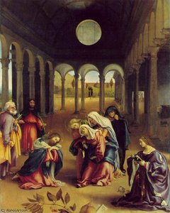 Christ Taking Leave Of His Mother - - — Lorenzo Lotto