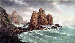 View Of The Granite Rocks At Cape Woolamai — Eugene Von Guérard