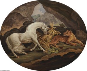 A Horse Frightened By A Lioness — George Stubbs, Romanticism