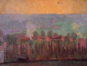 An Aeroplane View from the Compound, Alexandra Palace Civil Internment Camp