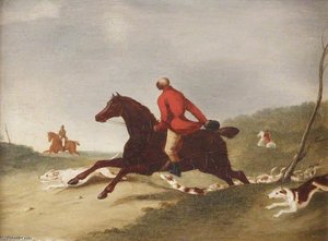 A Huntsman Encouraging Hounds — Richard Barrett Davis