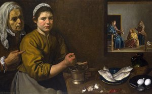 Cristo En Casa De Marta Y María — Diego Rodríguez De Silva Y Velázquez, Barroco