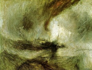 Mostrar Tormenta - Barco Remolcador En La Boca De Un Puerto Emitiendo Señales En Aguas Poco Profundas Y Siguiendo El Liderazgo. El Autor Estuvo En Esta Tormenta La Noche Del Salida De Ariel Desde Harwich — Joseph Mallord William Turner, Romanticismo