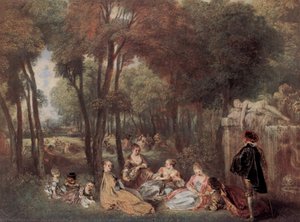 The Champs Élyssées — Jean-antoine Watteau, Rococo Style