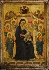 Madonna and Child with Nine Angels