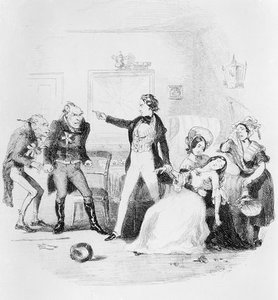 Nicholas Congratulates Arthur Gride On His Wedding — Hablot Knight Browne