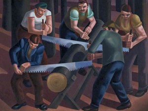 Sawing Wood — William Patrick Roberts