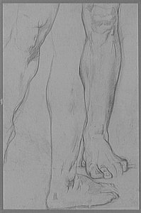Etude Pour Moïse Ôtant Ses Sandales — Gustave Moreau