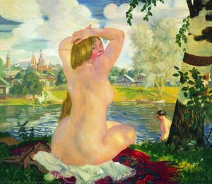 Bathing — Boris Mikhailovich Kustodiev