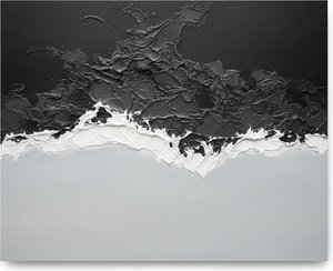 Monolithic Void And The Fractured Edge Of A Primordial Winter Horizon — David Moreau, Contemporary Abstract