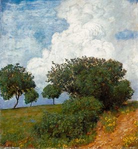 Landscape With Cloud — Hans Thoma