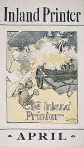 'inland Printer. April', (43 X 24 Cm) (1897) — Joseph Christian Leyendecker