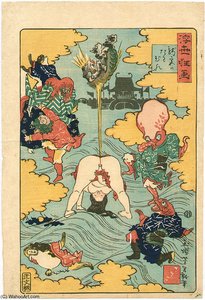 Abalone Diver In Dragon Palace — Tsukioka Yoshitoshi