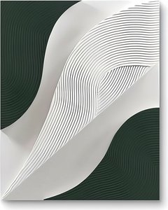 Textured Abstract Wood Wall Panel – Forest Green & White, Wall Decor / Decorative Panel Elevate Your Space