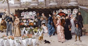 Marche Aux Fleurs A La Madeleine — Ladislaus Bakalowicz