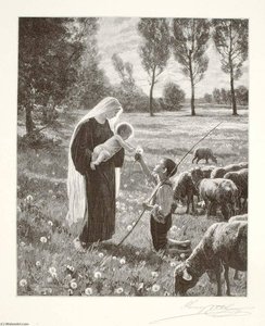 Mary Meets A Shepherd Boy — Henry Wolf