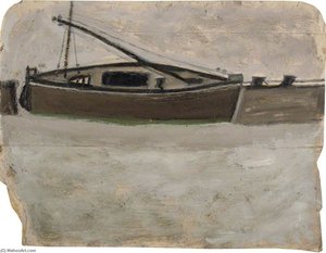 Fishing Boat With Mast Steeped — Alfred Wallis