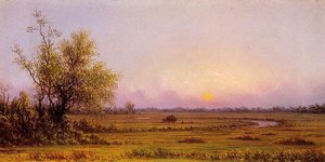 Sunset Marsh (also Known As Sinking Sun) — Martin Johnson Heade