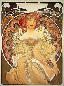 Untitled (8523) — Alfons Maria Mucha, Art Nouveau