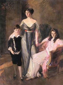 Mrs. Ira Nelson Morris And Her Children — Joaquín Sorolla Y Bastida, Impressionistic Luminosity