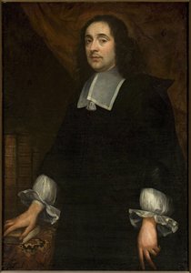 Portrait Of A Man At The Table Covered With A Carpet — Jan De Baen