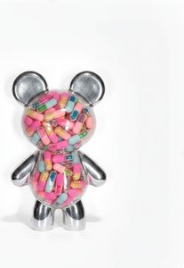 Fragmented Innocence: A Metallic Silhouette Encapsulating Multicolored Clinical Memories In Silver — Philippe Masson
