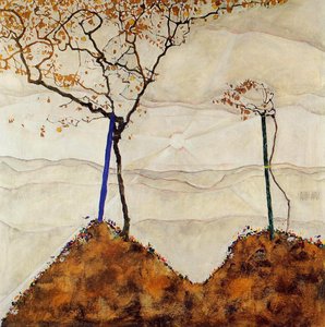 Autumn Sun — Egon Schiele, Expressionism