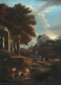 A Classical Landscape With A Sacrifice — Jan Frans Van Bloemen