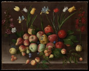 Fruit And Flowers — Orsola Maddalena Caccia, Northern Mannerism