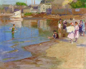Children Playing At The Beach — Edward Henry Potthast