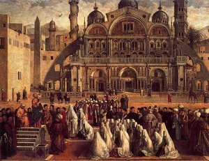 Predicacion De San Marcos En Alejandria — Gentile Bellini