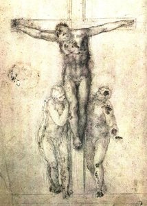 Study Of ^quot;christ On The Cross Between The Virgin And St. John The Evangelist^quot; — Michelangelo Morlaiter
