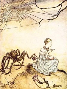 Mother Goose. Little Miss Muffet — Arthur Rackham