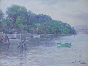 Shore Scene With Boats — Robert Fowler