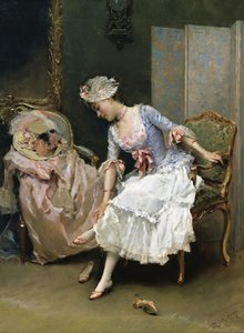 Her New Shoes — Raimundo De Madrazo Y Garreta