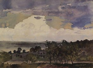 Landscape With Lake — Konstantin Andreevic Somov, Symbolism