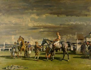 After The Race — Sir Alfred James Munnings, Impressionism