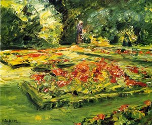 Flower Terrace In The Wannsee Garden, Facing East — Макс Либерман, Impressionism