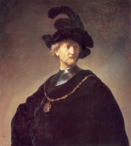 Old Man With A Black Hat And Gorget — Рембрант, Baroque
