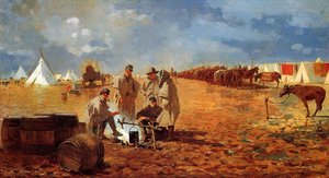 Rainy Day In Camp (also Known As Camp Near Yorktown) — Winslow Homer, American Realism