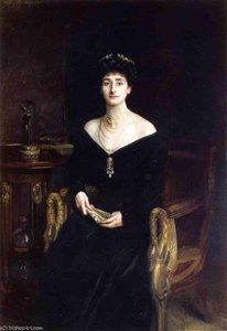 Portrait Of Mrs. Ernest G. Raphael Nee Florence Cecilia Sassoon — John Singer Sargent, Impressionistic Portraiture