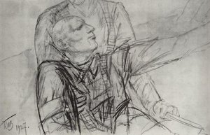 Drawing For The Painting Death Of Commissioner — Kuzma Petrov-vodkin